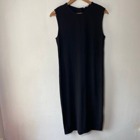 Vince Black Sleeveless Sheath Dress M Minimalist Career‎ Corpcore Quiet Luxury - Picture 3 of 9